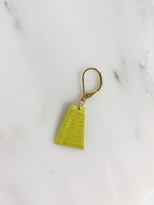 Mat Earrings- Yellow