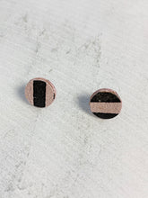 Load image into Gallery viewer, Leather Stud Earrings Zebra Print