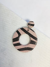 Load image into Gallery viewer, O Leather Earrings Zebra Print