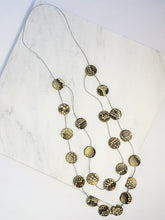 Load image into Gallery viewer, Katy Leather Disco Necklace Snake Skin Print