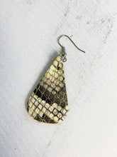 Load image into Gallery viewer, Capoeira Leather Earrings Snake Skin Print