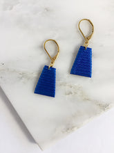 Load image into Gallery viewer, Mat Earrings- Royal Blue