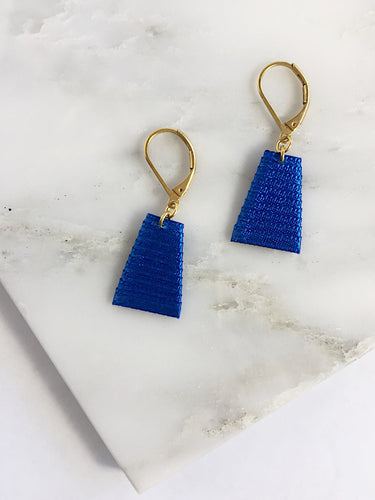 Mat Earrings- Royal Blue