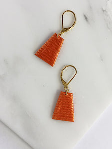 Mat Earrings- Orange