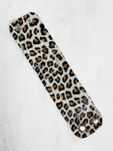 Load image into Gallery viewer, Zoe Leather Solid Cuff Bracelet White Leopard Print