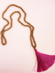 Rudraksha Seed Tassel Necklace