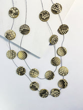 Load image into Gallery viewer, Katy Leather Disco Necklace Snake Skin Print