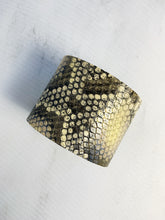 Load image into Gallery viewer, Zoe Leather Solid Cuff Bracelet Snake Skin Print