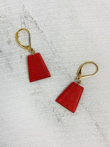 Mat Earrings- Red