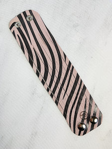 Zoe Leather Cuff Bracelet Zebra Print