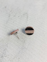 Load image into Gallery viewer, Leather Stud Earrings Zebra Print