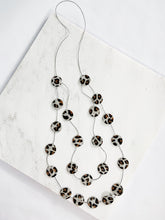 Load image into Gallery viewer, Katy Leather Disco Necklace White Leopard Print